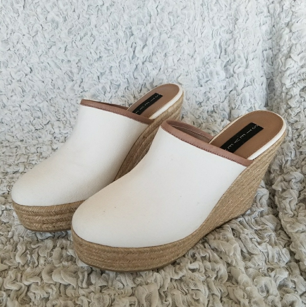 White Steve Madden Espadrille Wedges